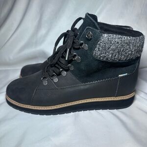 Toms Black and Gray Ankle Boots